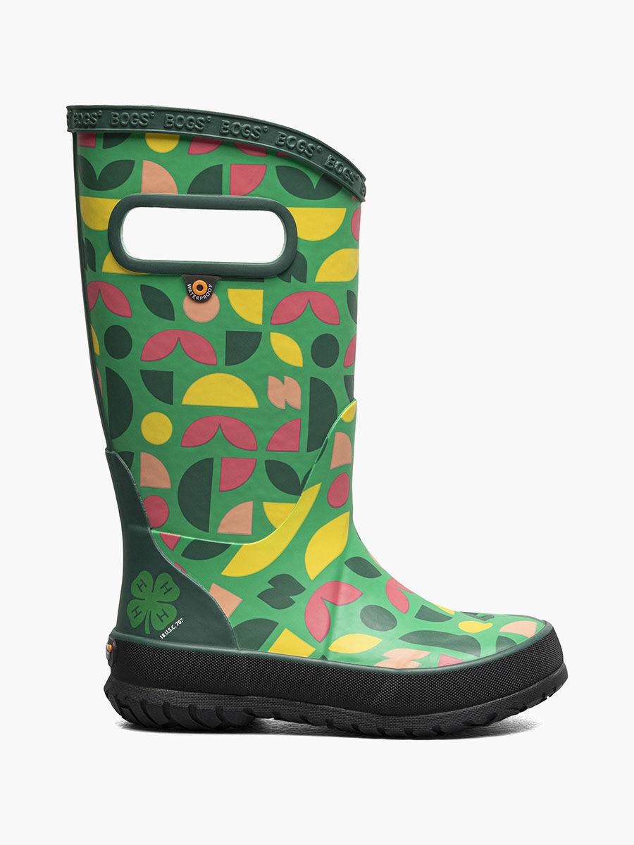 Bogs Kids' 4-H Shapes Rain Boots in Green