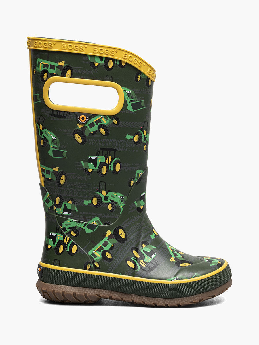 Bogs Kids' Tractor Rainboots in Dark Green