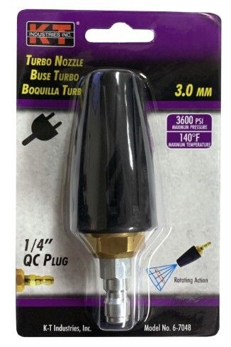 KT Industries Oscillating 3600 PSI Turbo Nozzle, 3-Mm