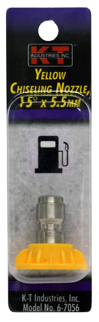 KT Industries Yellow Chiseling Pressure Washer Nozzle, 15° x 5.5-mm