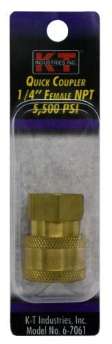 KT Industries Quick Coupler, 1/4-In Female NPT 5,500 PSI