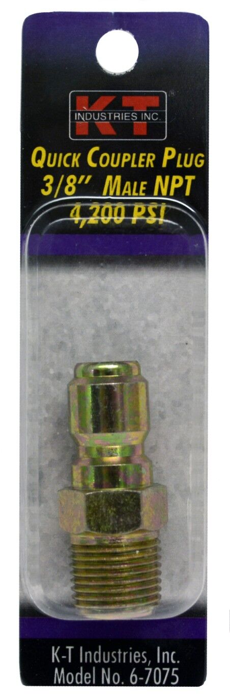 KT Industries 4,200 PSI Quick Coupler Plug, 3/8-In Male NPT