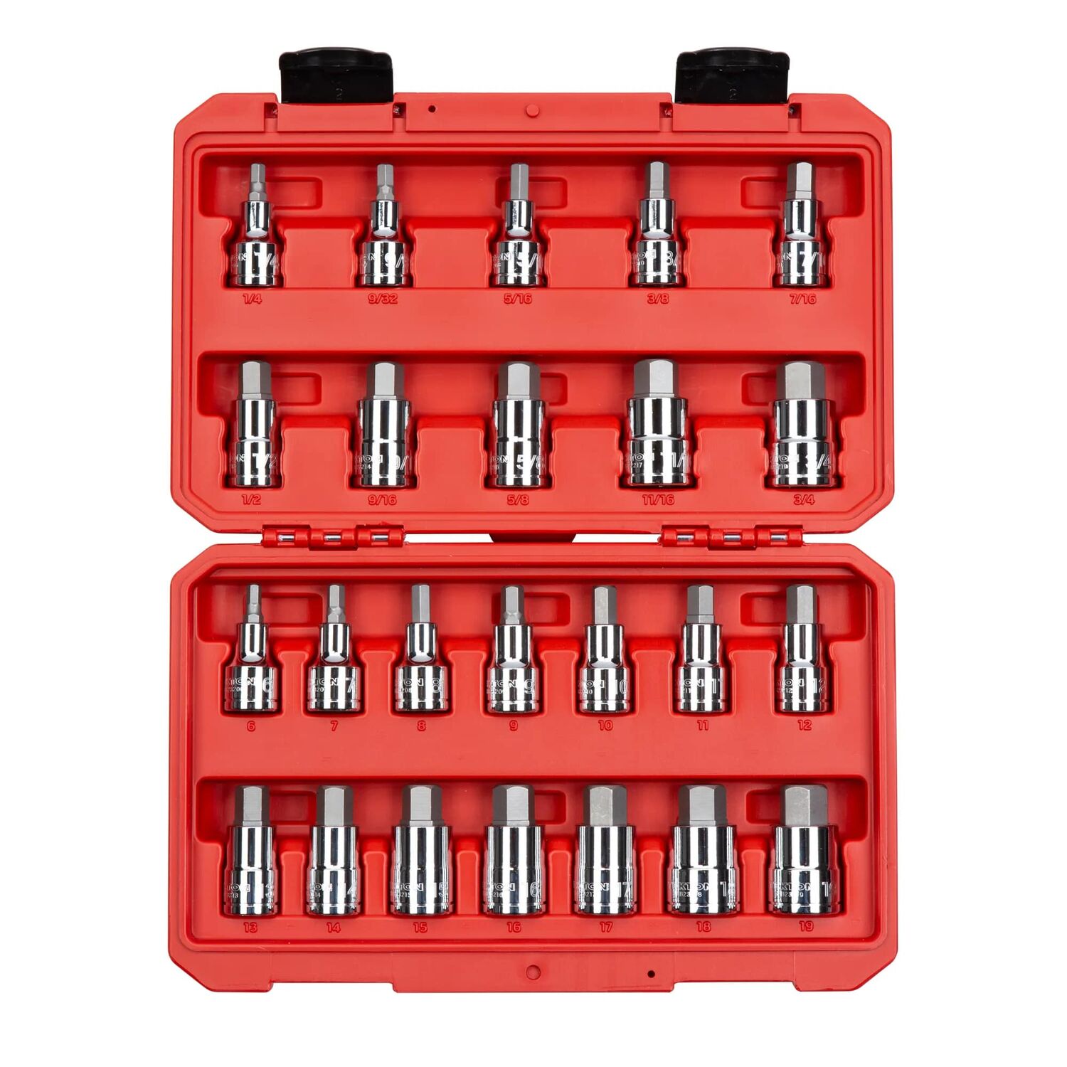 Tekton 1/2-In Hex Bit Socket Set With Case, 24-Pc