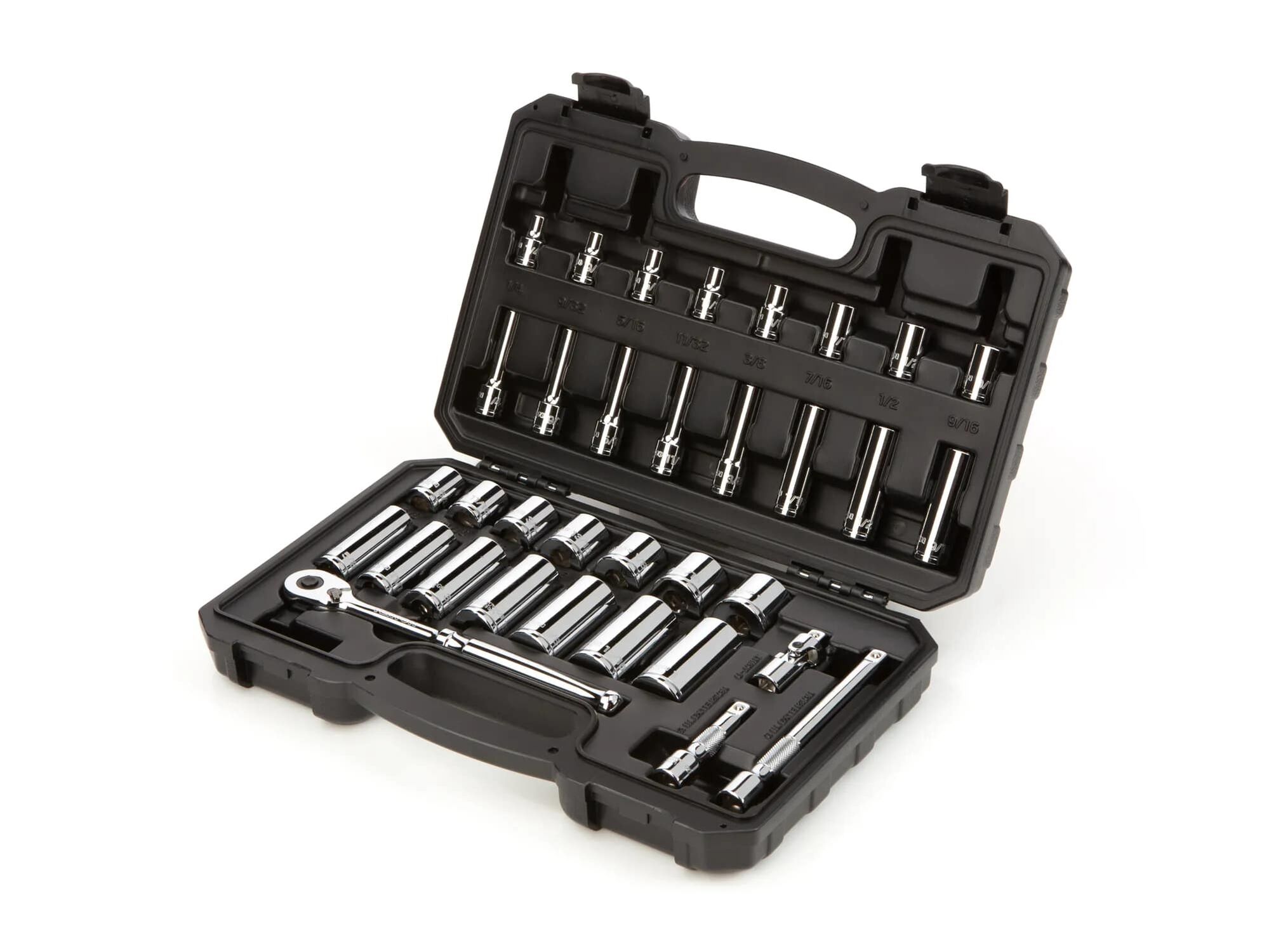 Tekton 3/8-In Drive 6-Point Socket and Rachet Set, 34-Pc