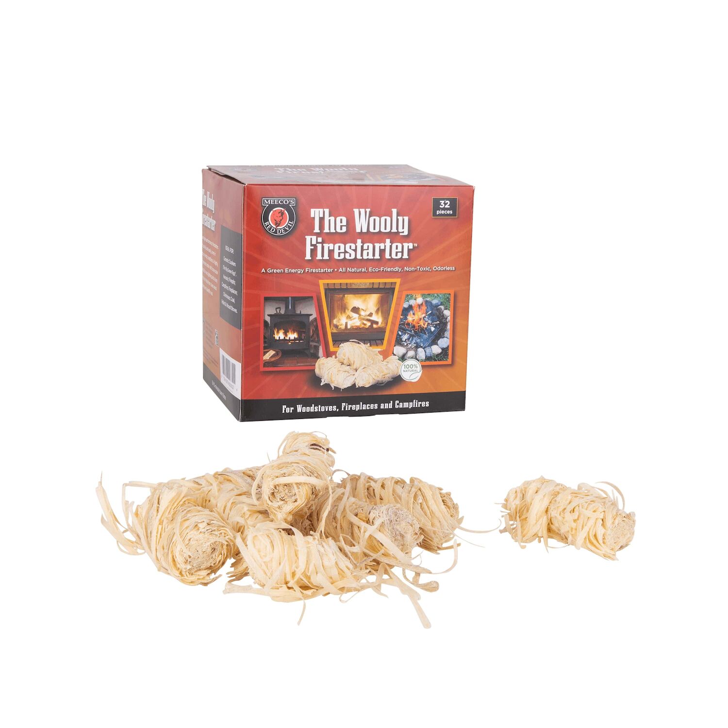 Meeco's Red Devil Wooly Firestarters, 32-Pk
