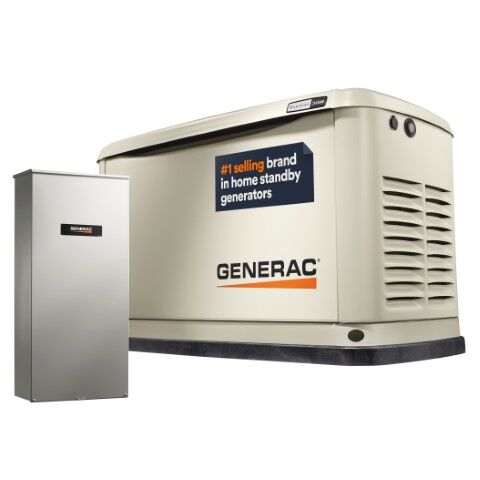 Generac Wi-Fi Enabled Standby Generator With Whole House Switch, 25-kW