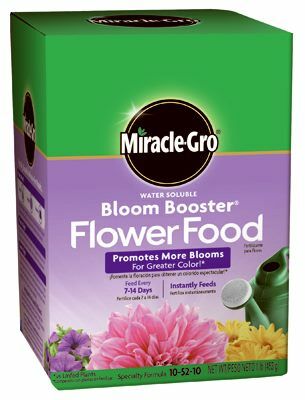 Miracle-Gro Water Soluble Bloom Booster, 10-52-10 Formula - 1 lb