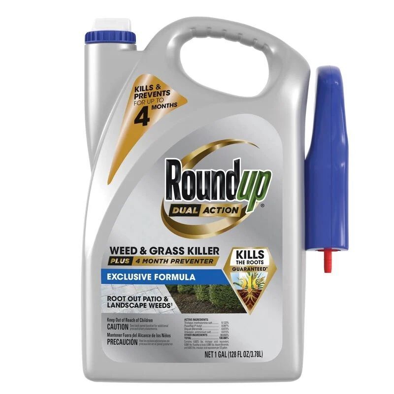 Roundup Dual Action Trigger Weed & Grass Killer Plus 4 Month Preventer, 1-Gal