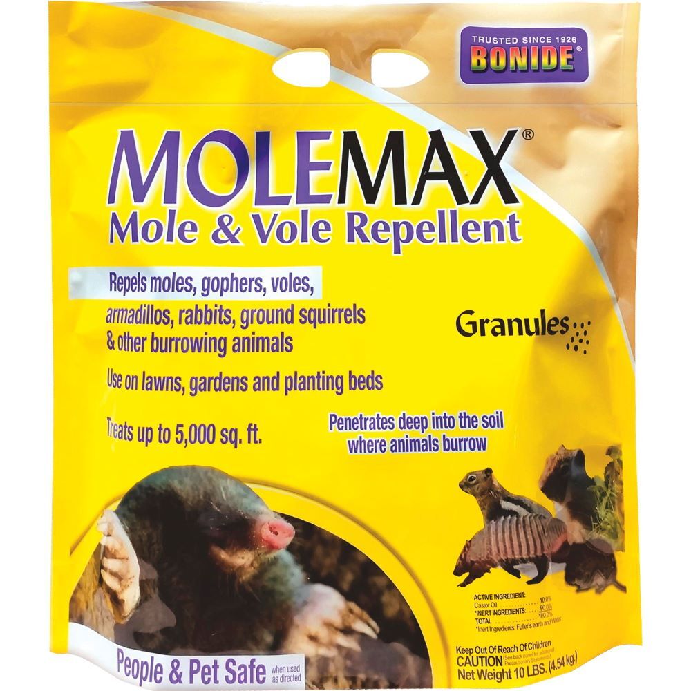 Bonide MoleMax Mole & Vole Repellent Granules, 10-Lb