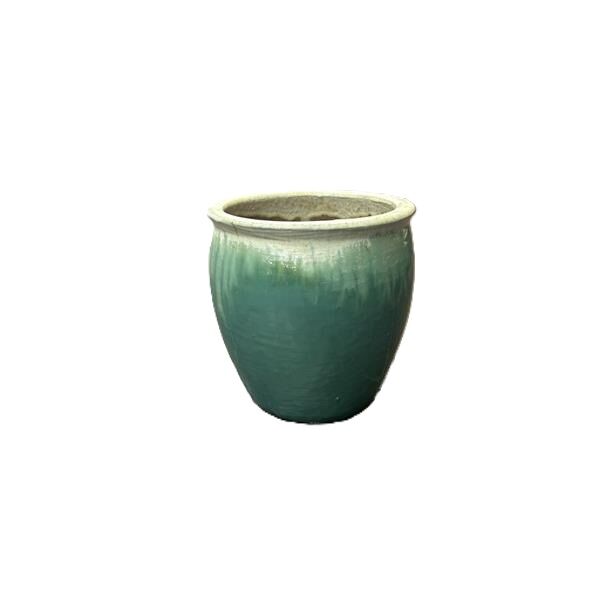 Pacific Home & Garden Fish Bowl Sea Foam Green Pot, 8.5-In