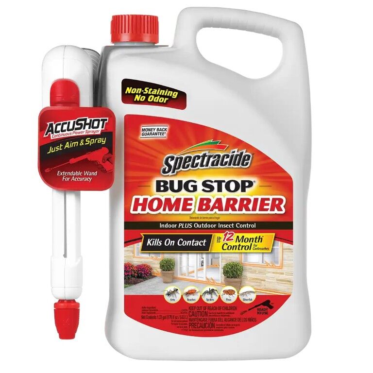 Spectracide Bug Stop Home Barrier With Accushot Sprayer, 1.33-Gal
