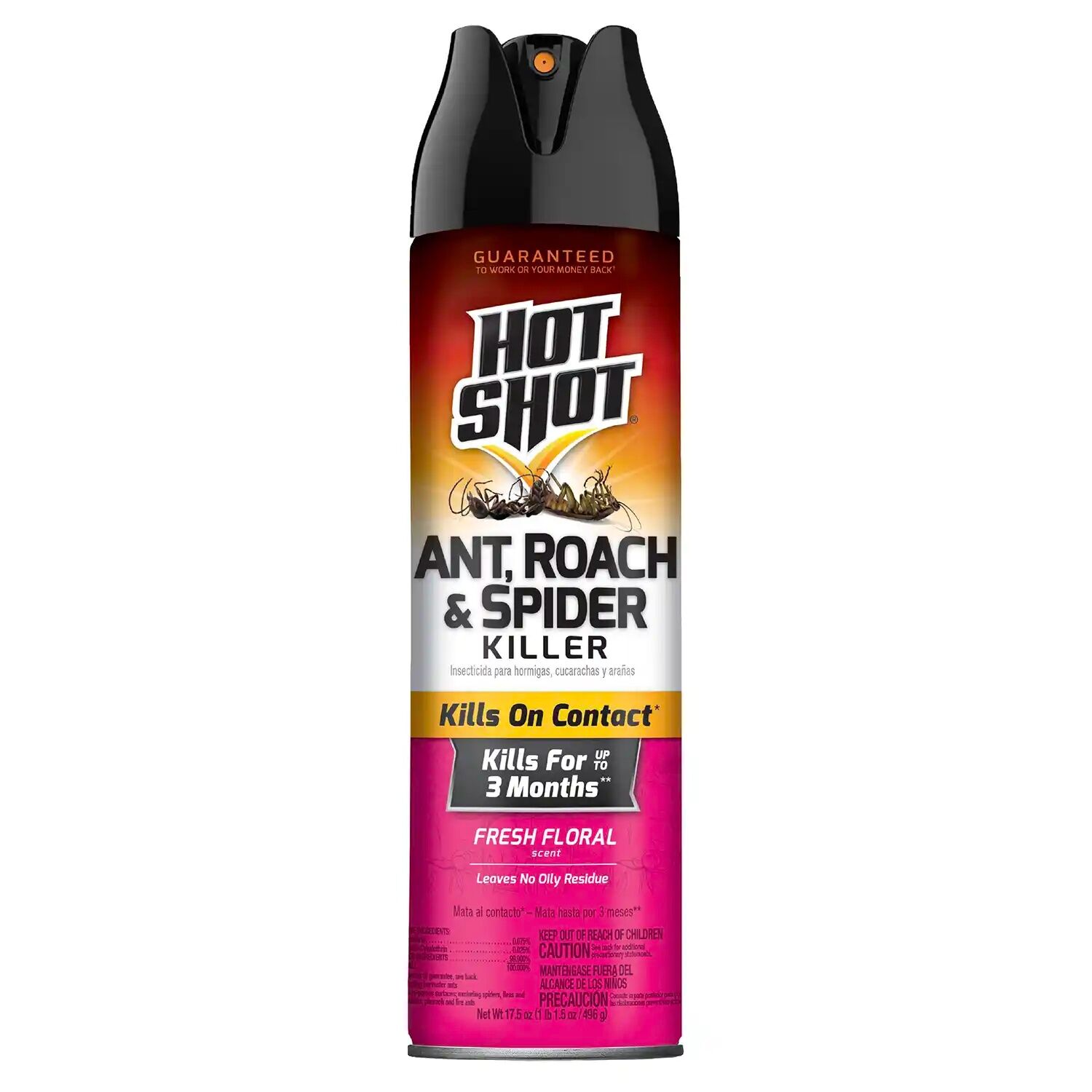 Hot Shot Fresh Floral Aerosol Ant, Roach & Spider Killer, 17.5-Oz