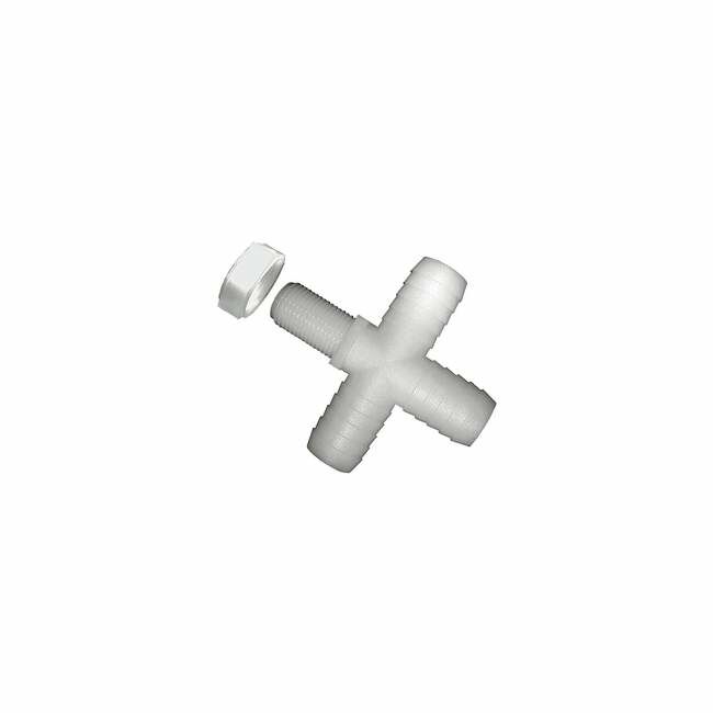 Green Leaf Cross 11/16 Inch X 1/2 Inch Hose Barb
