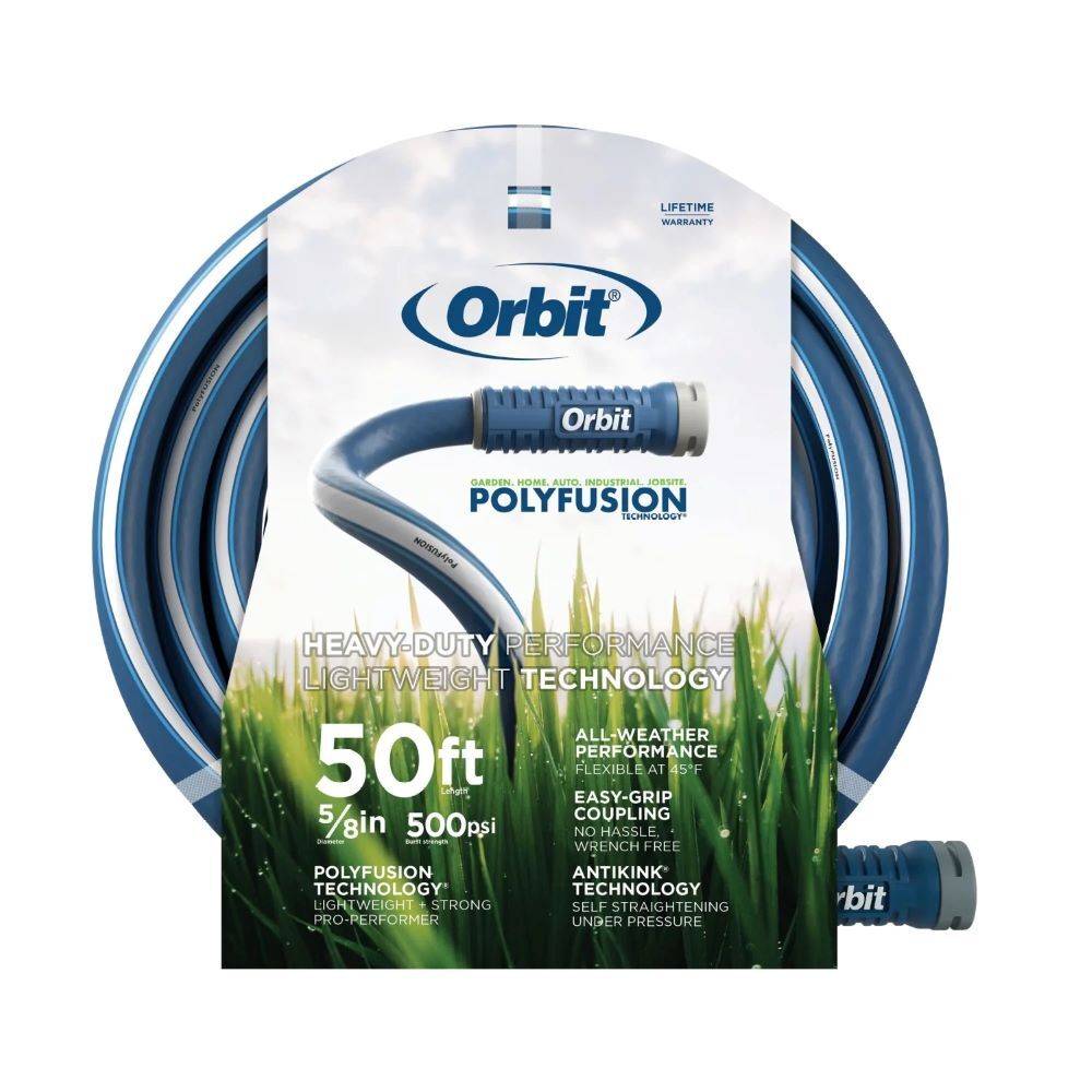 Orbit Polyfusion Garden Hose, 500 PSI, 5/8-In x 50-Ft