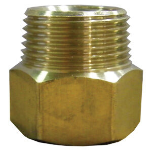 Orbit Brass Hose-To-Pipe Adapter, 3/4-In MPT Or 1/2-In FPT x 3/4-In FHT