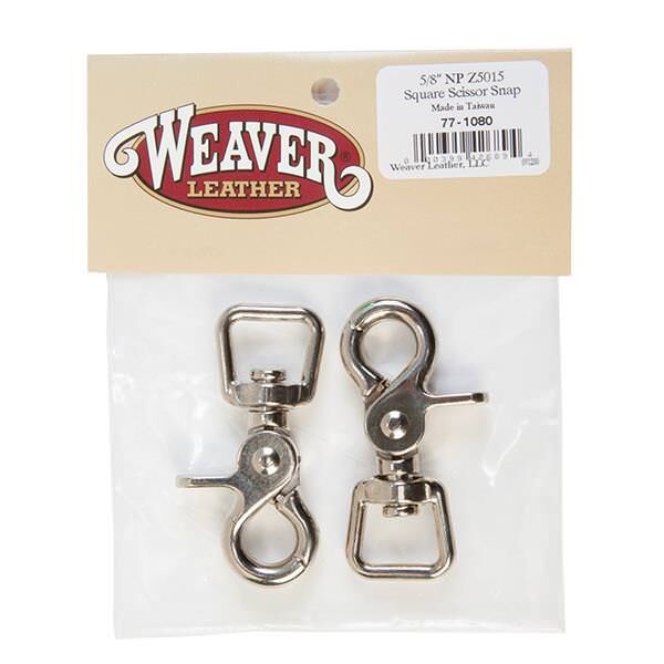 Weaver Leather Bagged Square Scissor Snaps, 2-Pk