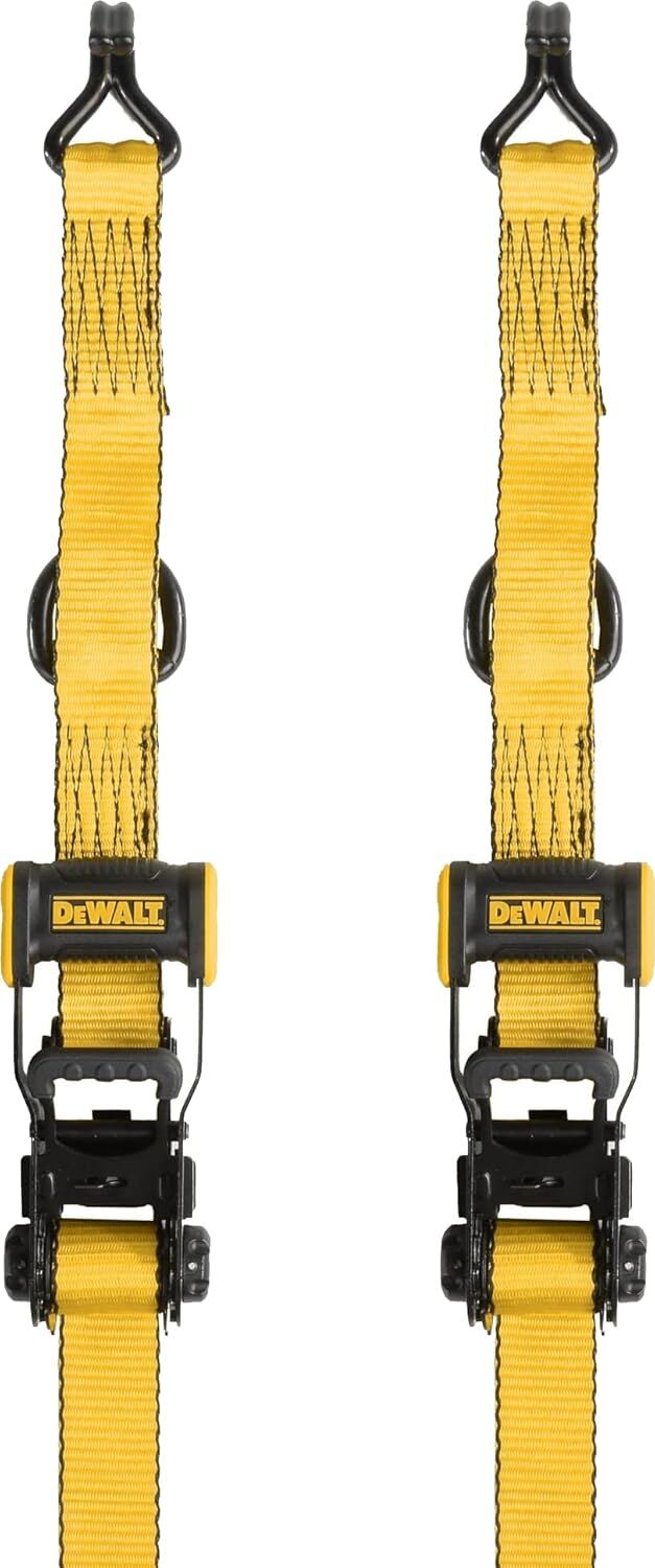 Dewalt Ratchet Tie Down Straps 5000-Lb Break Strength, 1.5-In x 16-Ft, 2-Pk