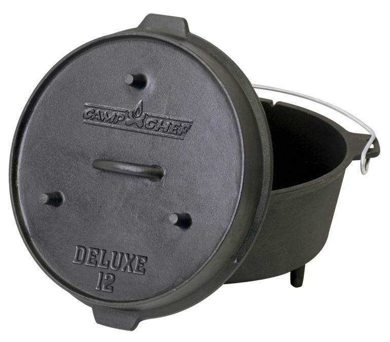 Camp Chef Cast Deluxe Dutch Oven - Black, 12 in