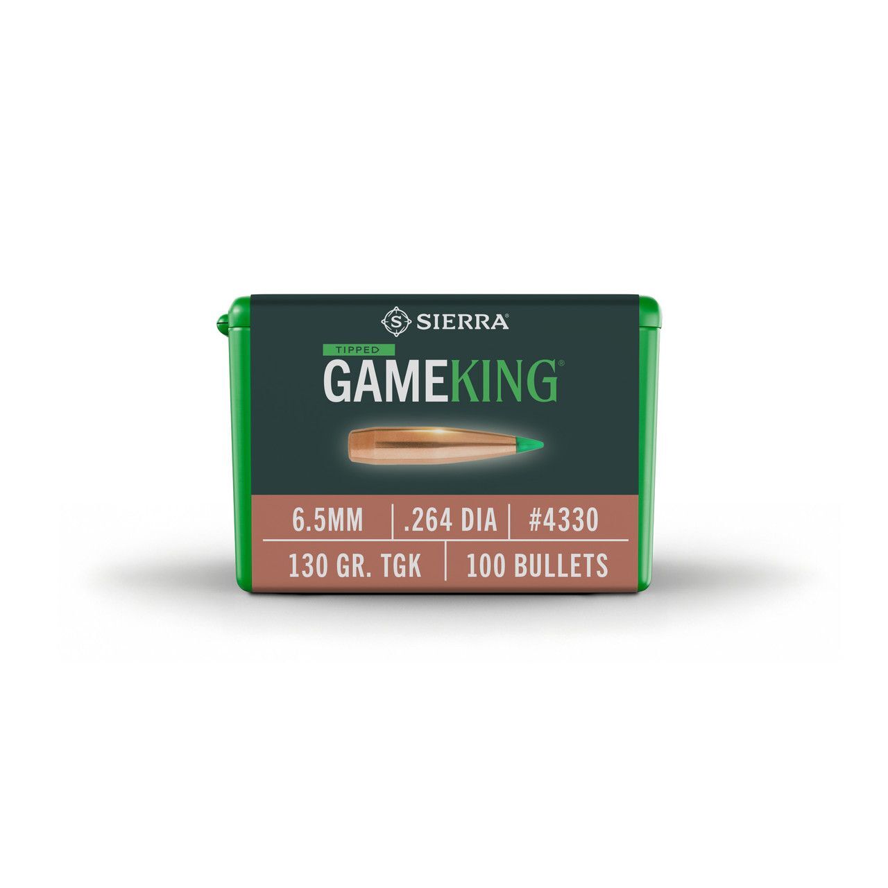 Sierra GameKing 6.5mm, 130 Grain Tipped GameKing Rifle Bullets, 100-Rd