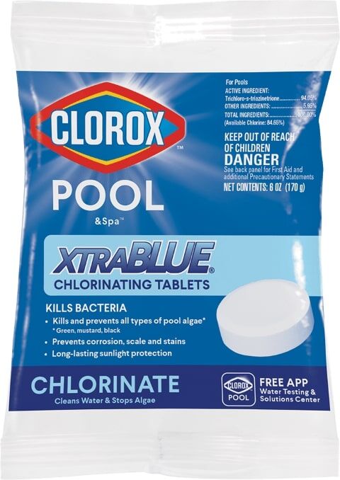 Clorox XtraBlue Chlorinating Tablets, 6-Oz