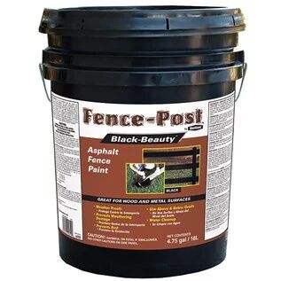 Gardner Black Beauty Asphalt Fence Paint, 5-Gal