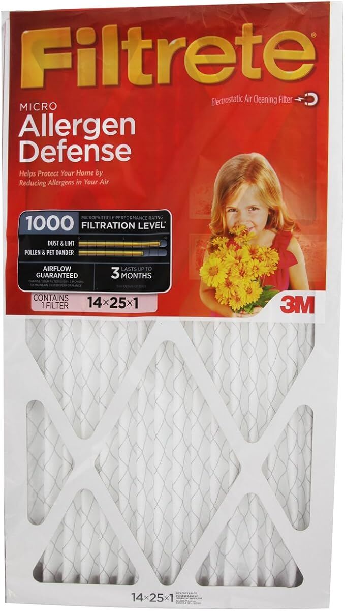 Filtrete Allergen Reduction Filter, 14 X 25 X 1-In