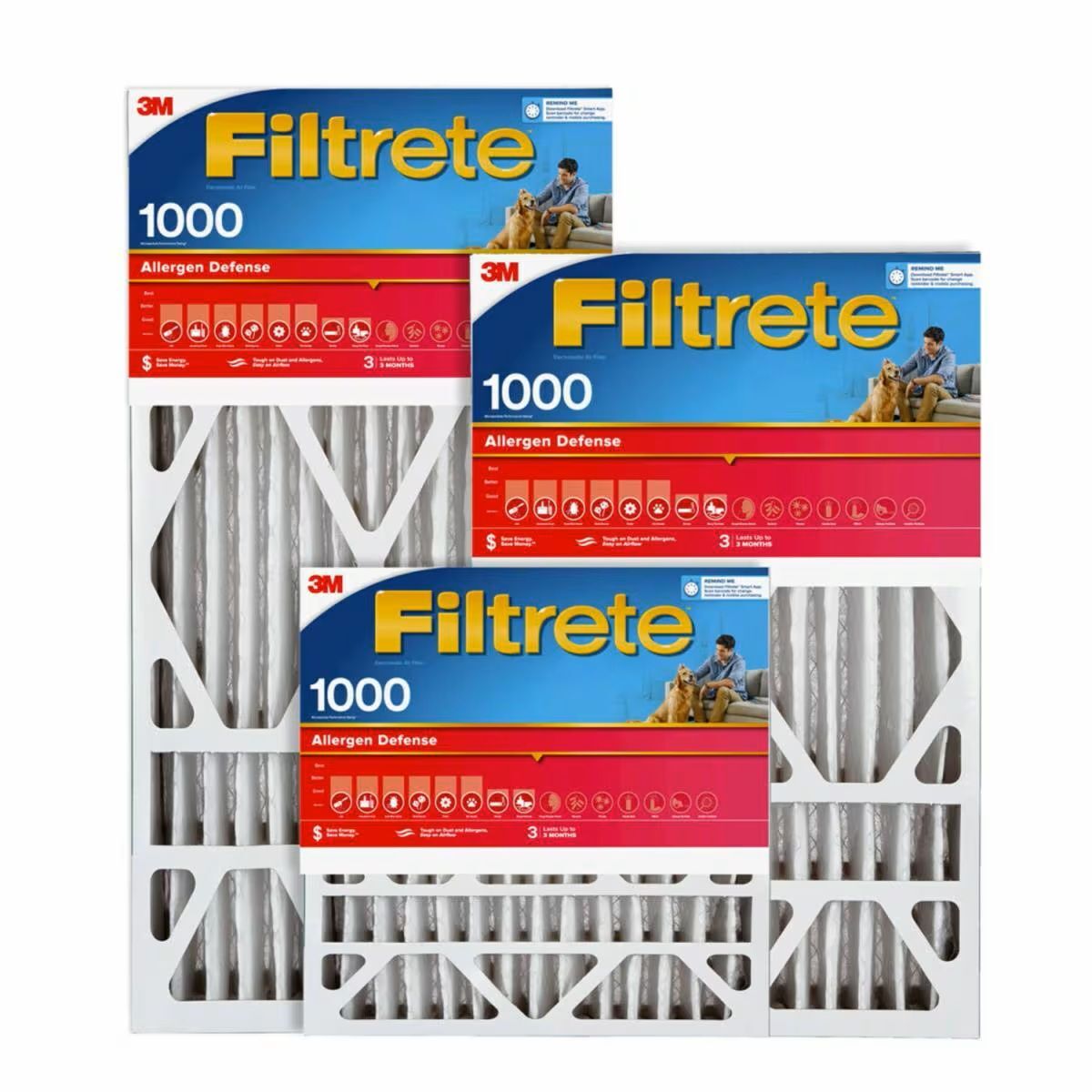 Filtrete MPR 1000 Allergen Defense Air Filters, 1-In x 14-In x 20-In