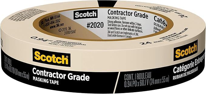 Scotch Contractor Grade Masking Tape, .94-In X 60-Yd