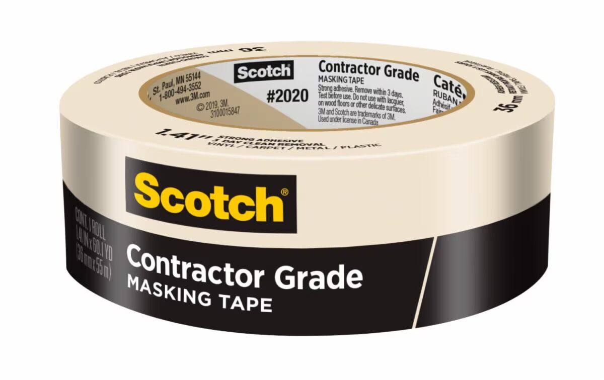 3M Scotch Contractor Grade Masking Tape, 1.88-In x 60-Yd