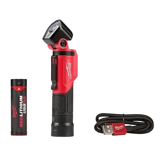 Milwaukee RedLithium USB Rechargeable Pivoting Flashlight, 500-Lm