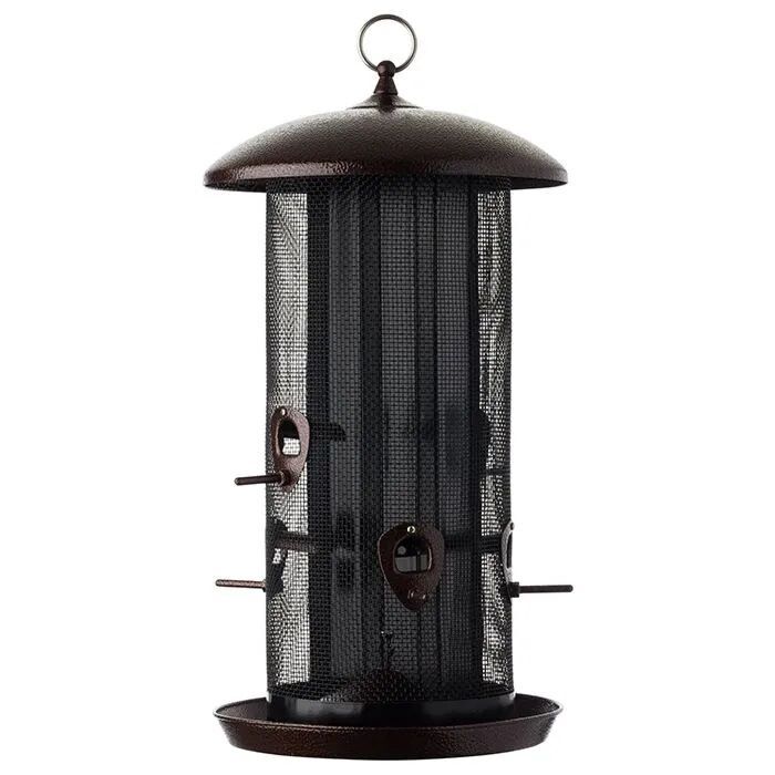 More Birds Giant Combo Dual Compartment Sunflower/Thistle Screen Bird Feeder, 11-Lb