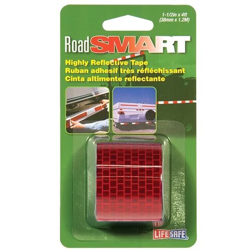 Road Smart Red Highly Reflective Tape, 1 1/2-In x 4-Ft