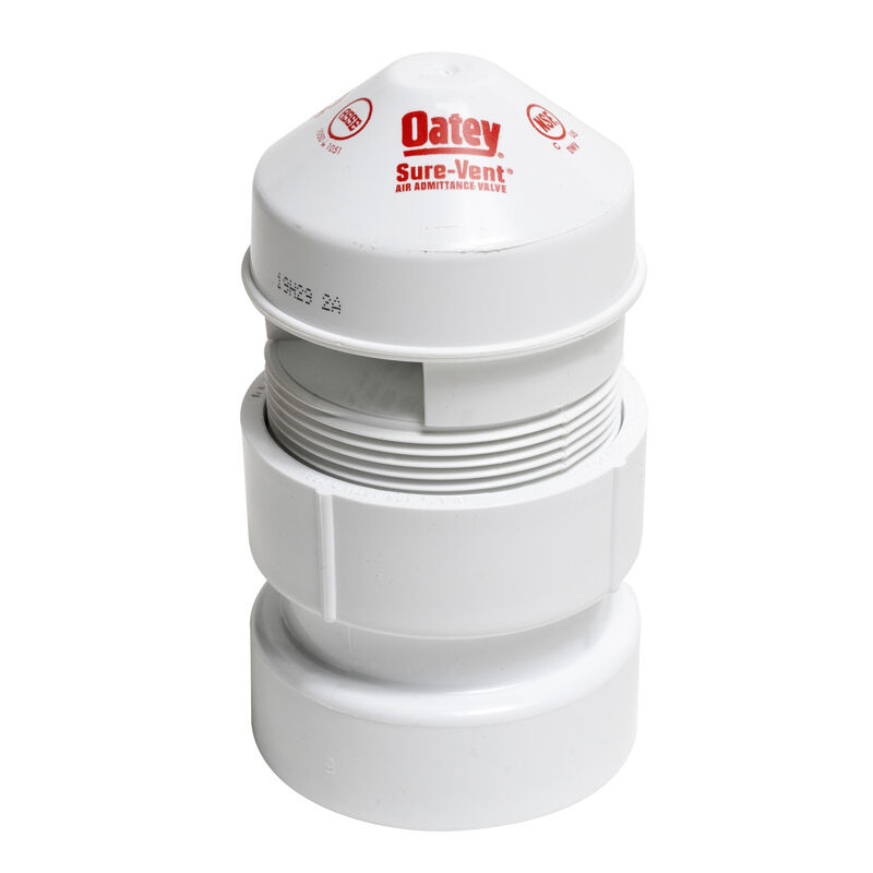 Oatey Sure-Vent 160 Branch 24 Stack DFU Air Admittance Valve, 1 1/2-In To 2-In