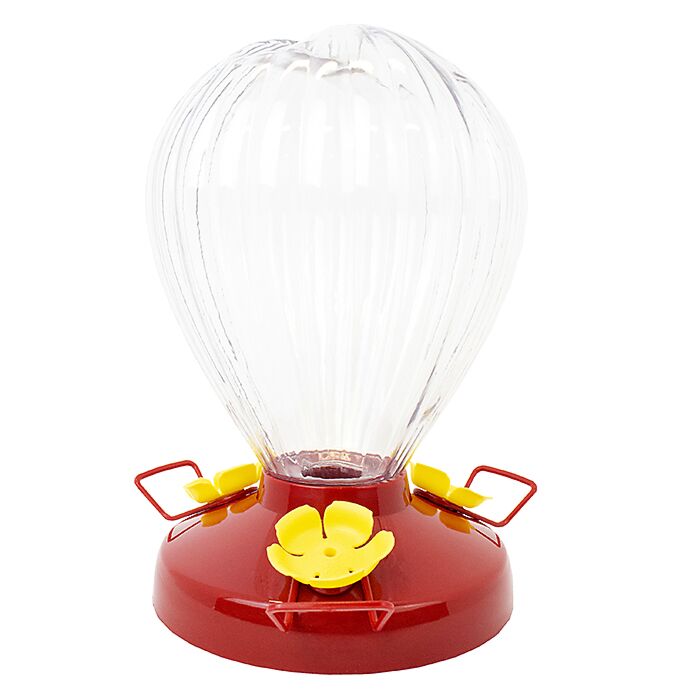 Perky-Pet Fluted Balloon Plastic Hummingbird Feeder - 32 Oz