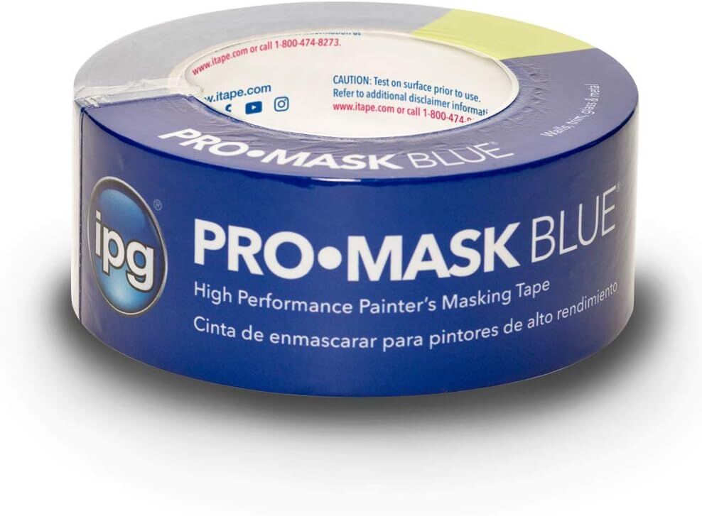IPG ProMask Blue High Performance Painter’s Masking Tape, 1.88-In x 60-Yd