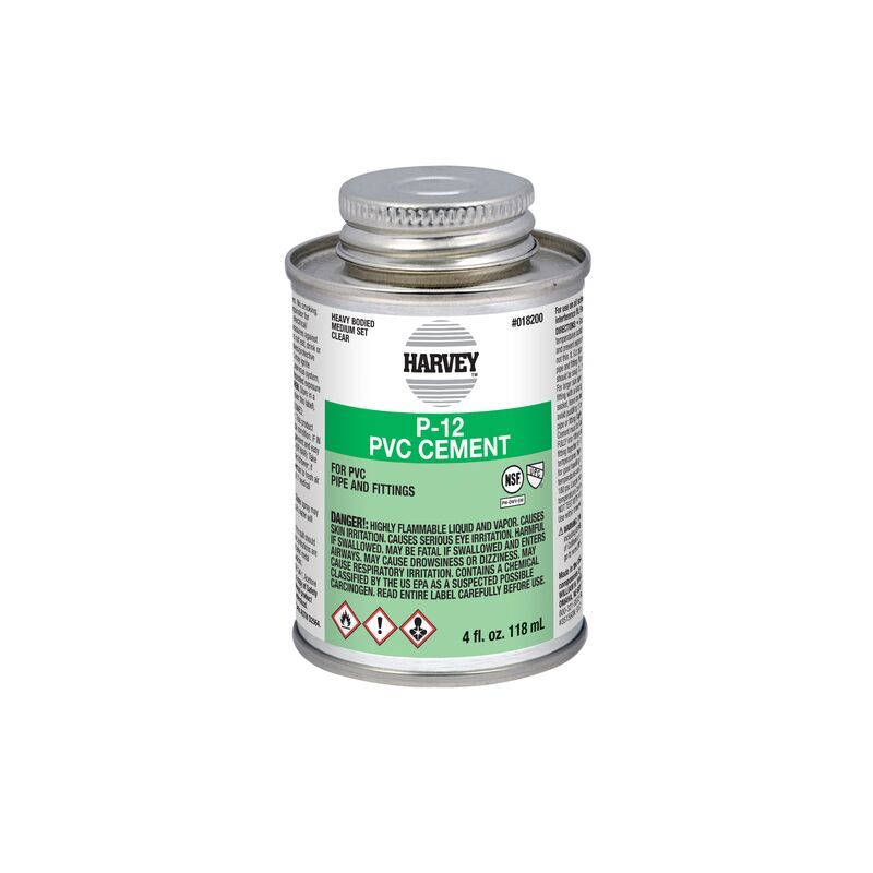 Harvey P-12 PVC Cement, 4-Oz