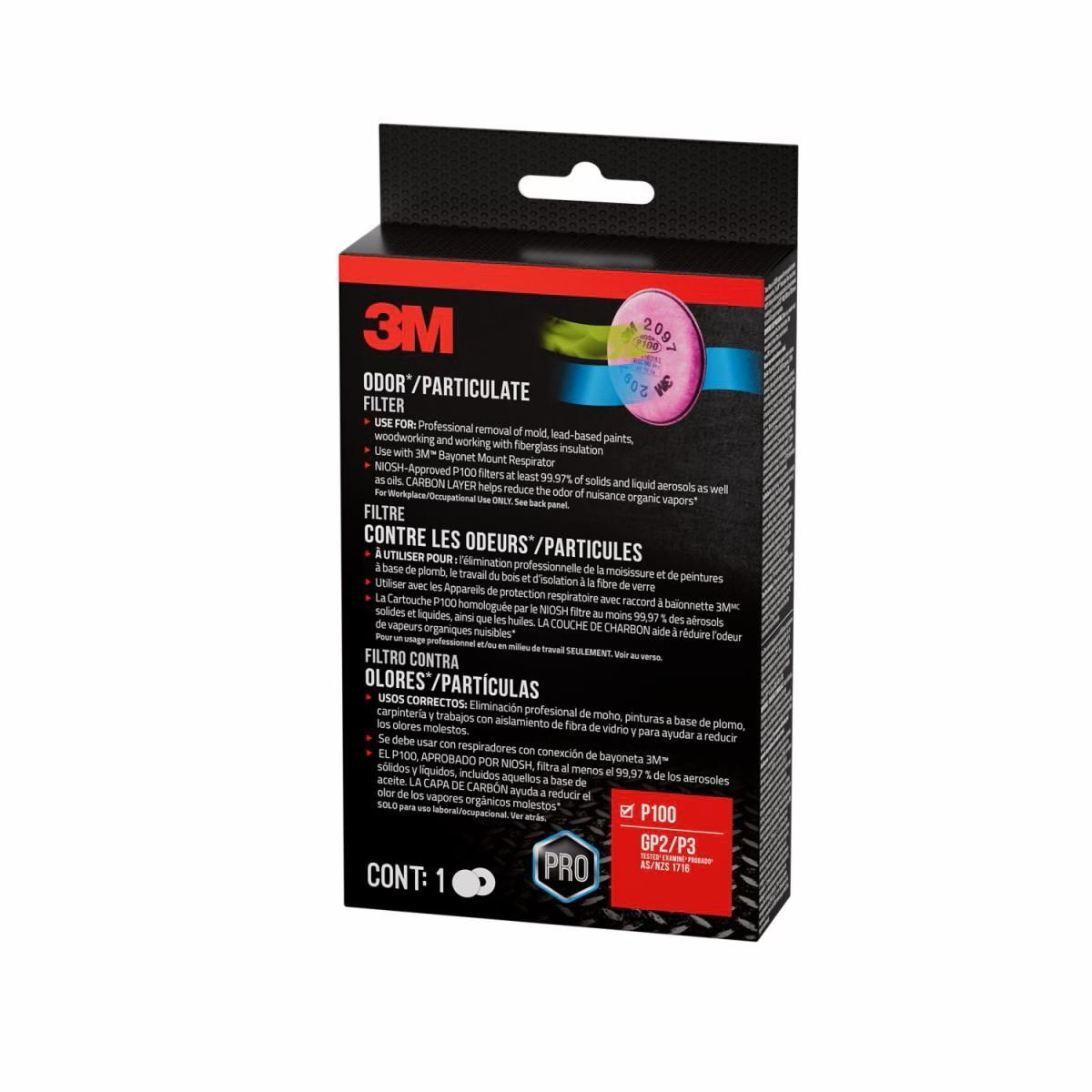 3M Odor/Particulate Filter P100, 2-Pair