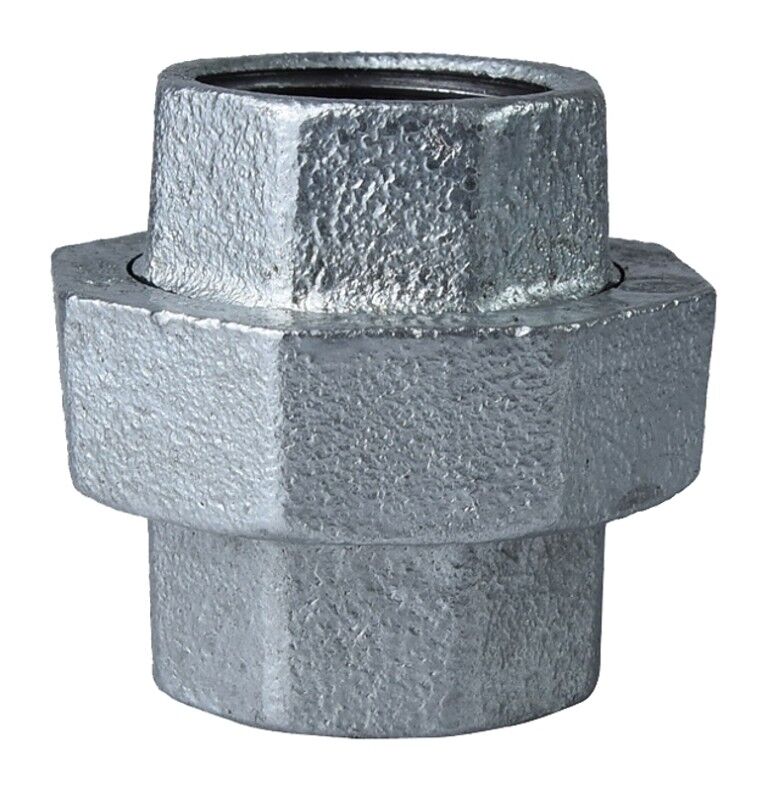 ProSource Schedule 40 Galvanized Malleable Iron Pipe Union, 1 1/2-In Threaded x 1 1/2-In Threaded