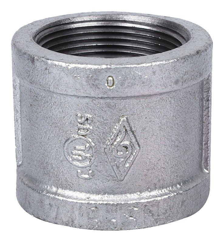 ProSource Schedule 40 Malleable Steel Pipe Coupling, 1 1/2-In x 1 1/2-In
