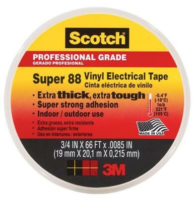 3M Scotch Super 88 Electrical Tape Vinyl All-Weather