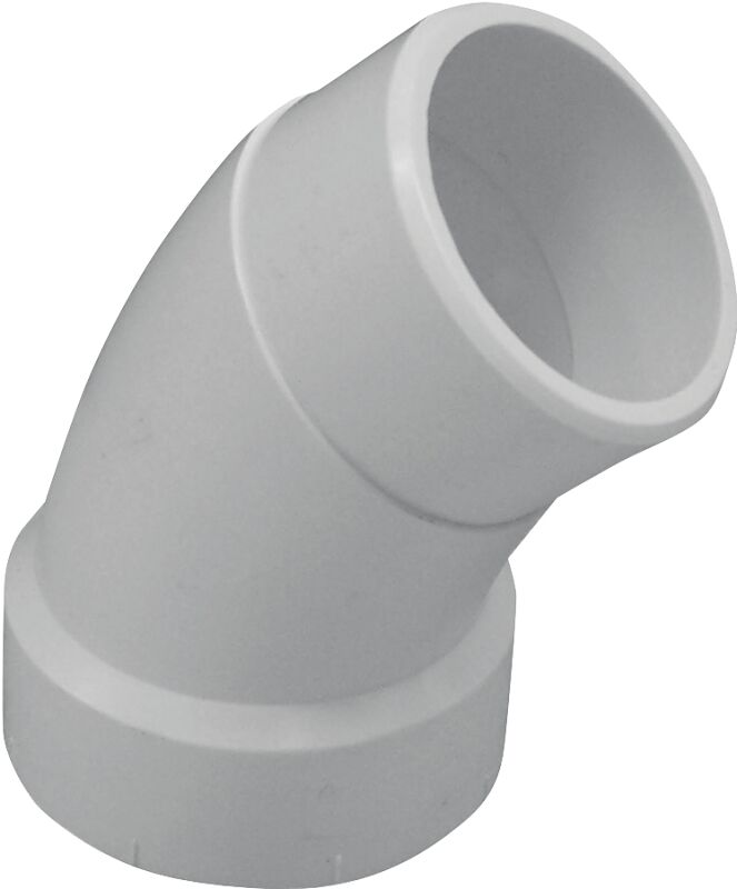 Canplas Schedule 40 PVC 45° Street Pipe Elbow, 3-In Hub x 3-In Spigot