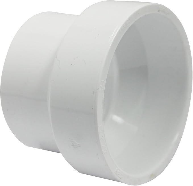 Canplas PVC DWV Reducing Coupling, 2-In X 1 1/2-In