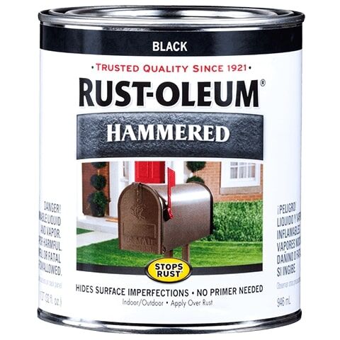 Rust-Oleum Stops Rust Hammered Paint Black, 1-Qt