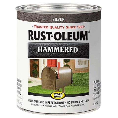 Rust-Oleum Stops Rust Hammered Paint Silver, 1-Qt