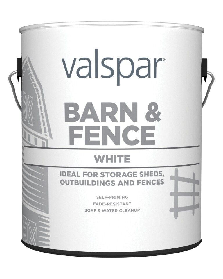 Valspar Barn & Fence Latex Exterior Paint Flat Red, 1-Gal