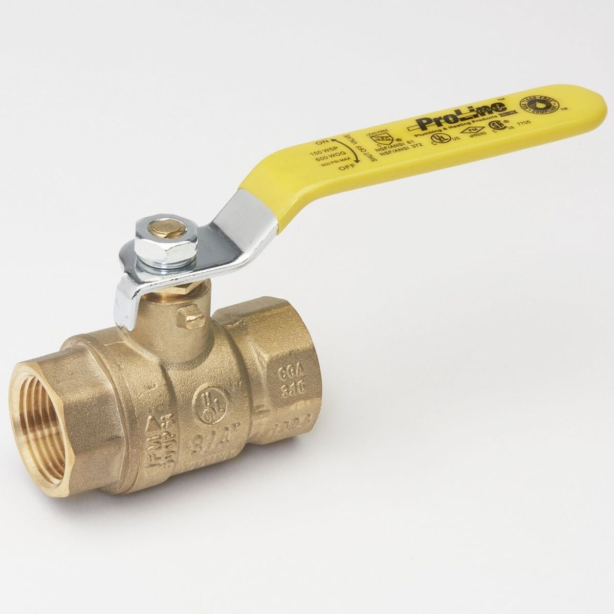 ProLine Lead-Free Brass Ball Valve, 1 1/2-In FIP x 1 1/2-In FIP