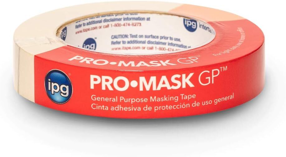 IPG ProMask GP Utility Paper Masking Tape, 0.94-In x 60-Yd