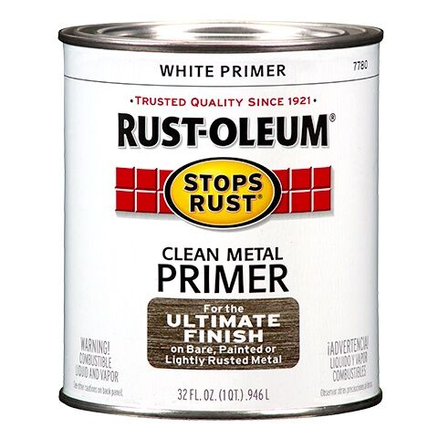 Rust-Oleum Stops Rust White Clean Metal Primer, 1-Qt