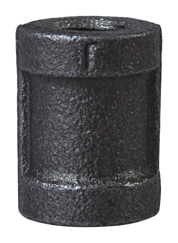 ProSource Schedule 40 Black Malleable Steel Pipe Coupling, 1/8-In FIP x 1/8-In FIP