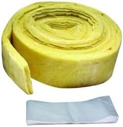 M-D Building Products Fiberglass Insulation Pipe Wrap, 1/2-In X 3-In X 25-Ft